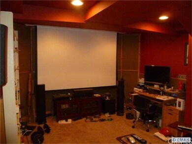 finished media room