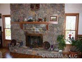 closeup of fireplace