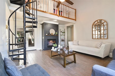 Living room with loft