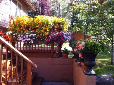 Summer front stairway