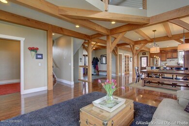 Living Area W/Exposed Timberframe Beams