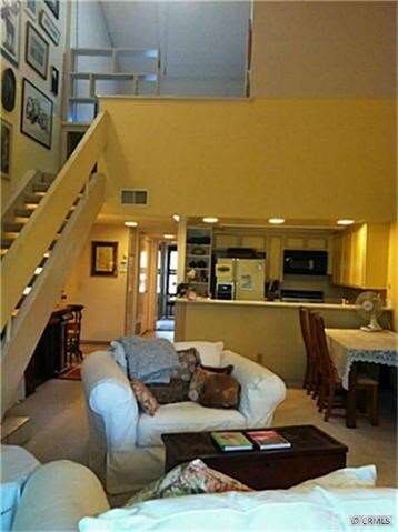 Interior view taken from living room balcony