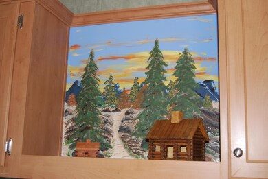 kichen cabinet mural