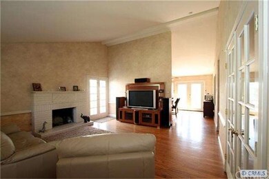 Living Room with Vaulted Ceiling