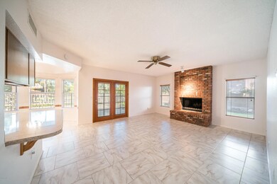 Family room fireplace