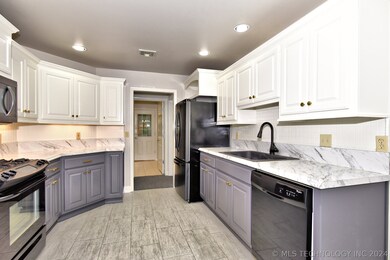 Freshly painted kitchen with updated tile!