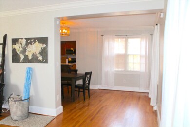 Open space from Living Room to Dining Room