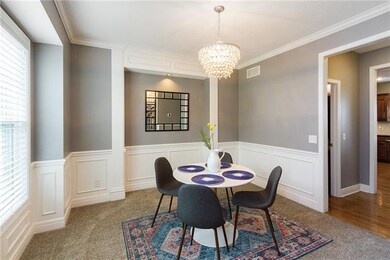 Large dining room perfect for a table seating 8 or