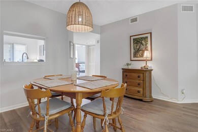 Dining room with hardwood / wood-style floors