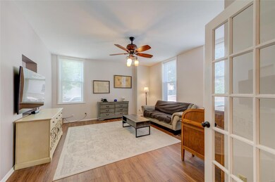 Living room with French doors to separate the spac