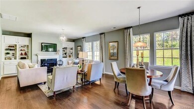 Photo is of decorated model home
