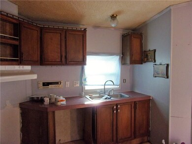 Refrigerator with icemaker, new vented hood, stainless steel sink.