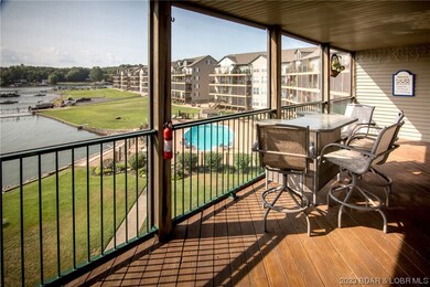Screened deck with view of main channel