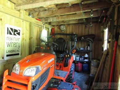Shed: Good space for all your lawn equipment.