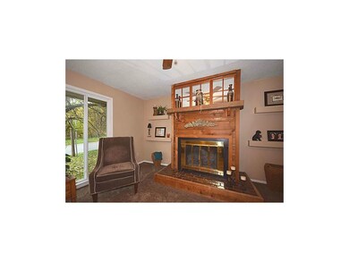 Gorgeous fireplace...the focal point in the room.