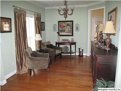 The dining room adjoins the great room and kitchen