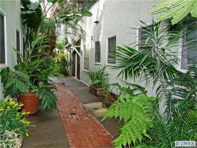 Walkway to the downstairs units