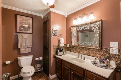 This 3rd full bath added on main floor has lots of charm and comfort.