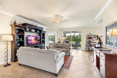 Living room with light tile patterned floors, crow