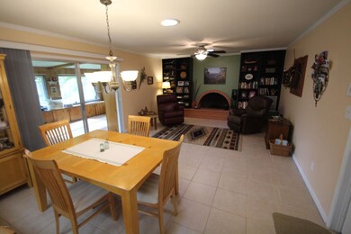 wide view of family room and dining r