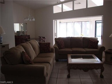 Livingroom and diningroom with the enclosed lanai 