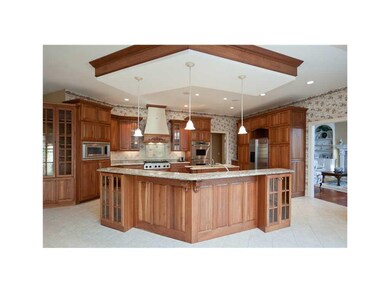 Kitchen. Cherry cabinets with Dacor double oven & 