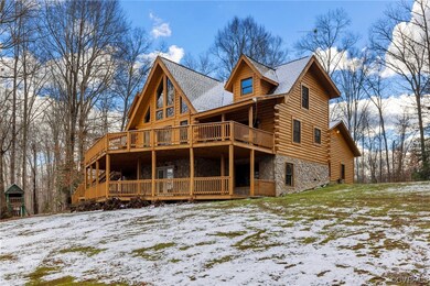 View of log home