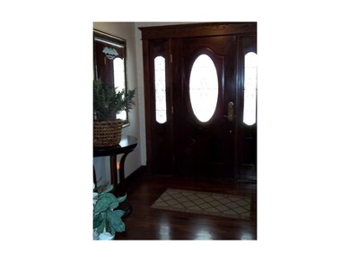 Beautiful leaded front door and side lites opens t