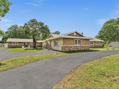 This is showing the northside of the home.  You can see the guest house from this angle.