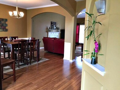 Dining and Living Room View from Foyer.
