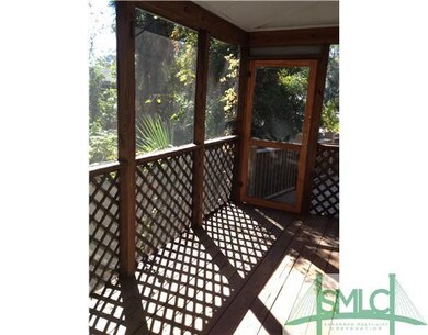 Other. Nice screened-in back porch with a wooded v