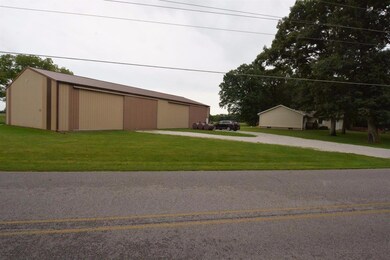 Corner lot with mature trees.