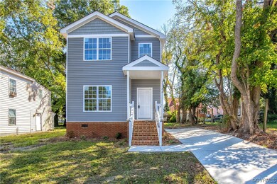 View of front of home with a front yard