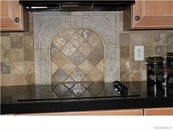 Decorative Tile Over Stove Top -