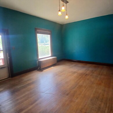 Living room, original light fixture