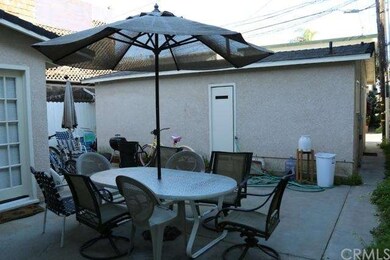 Patio area and back of garage