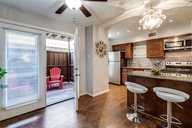 Kitchen with easy access to the private patio