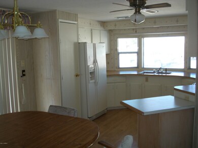View into kitchen
