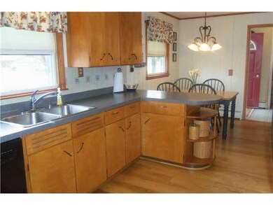 Kitchen Newly installed hickory flooring