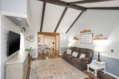 Nice flow from the dining room to the living room.