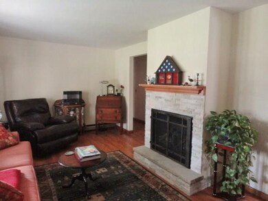 Gas fireplace located in the living room.