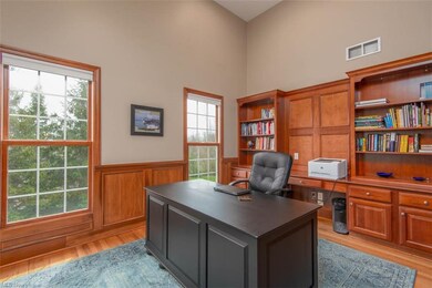 1st floor office with vaulted ceiling, built-ins h