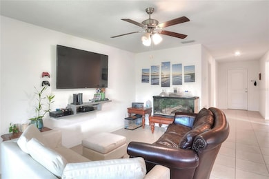 Great Open floor plan with beautiful tile in most of the home for easy care