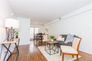 Great size living room/dining with beautiful hardw