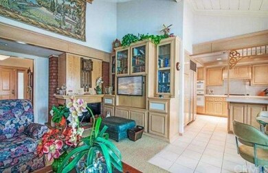 A view looking back onto the casual living area, b