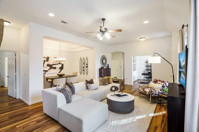 Open living dining and office off the entry