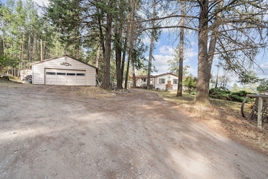 View of detached garage