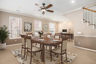 This angle also shows formal living and dining are