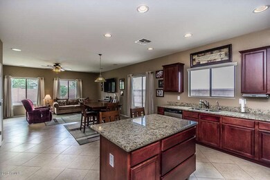 Kitchen Island Family Room Dining View