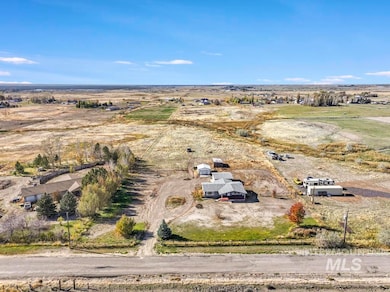 Overview of rural landscape with a desert landscape